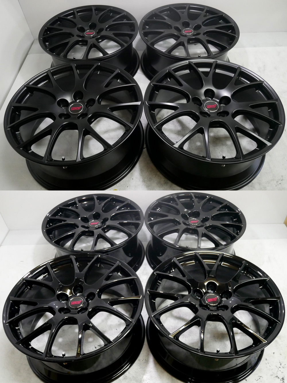 19インチ マットブラックホイールセット せこく